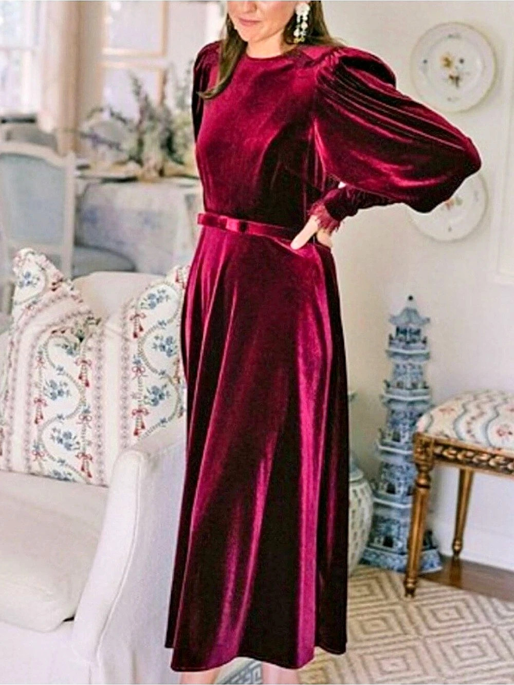 Antonio Melani x Nicola Bathie Velvet Dress